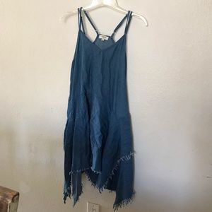 Medium wash light denim dress